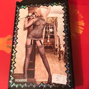 Sexy leopard print fishnet bodystocking